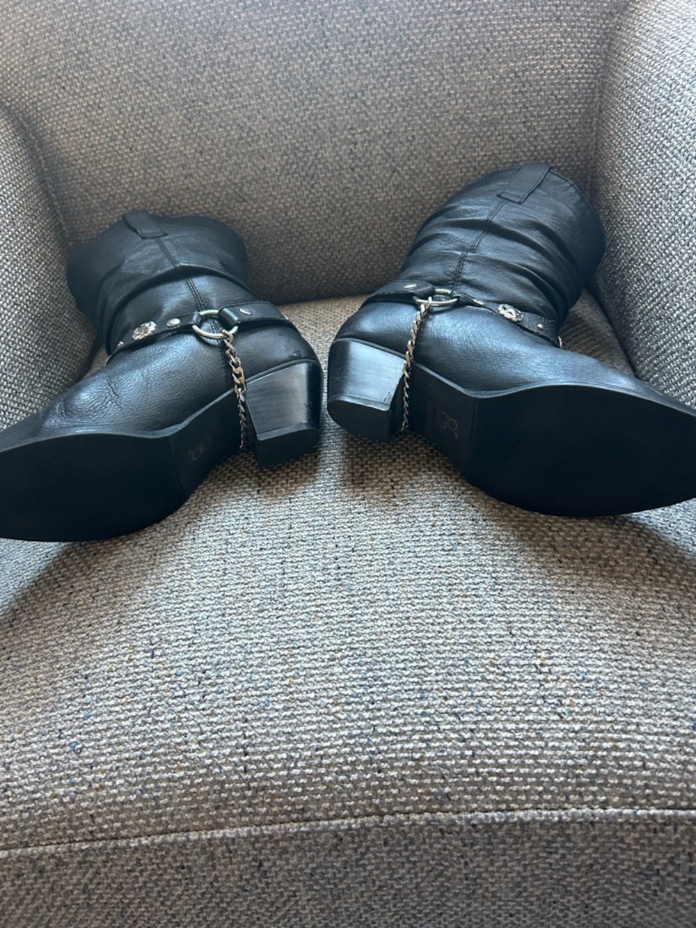 Dingo Olivia black leather western boot. Black 9W - Picture 2 of 4